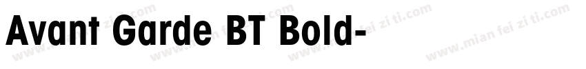Avant Garde BT Bold字体转换